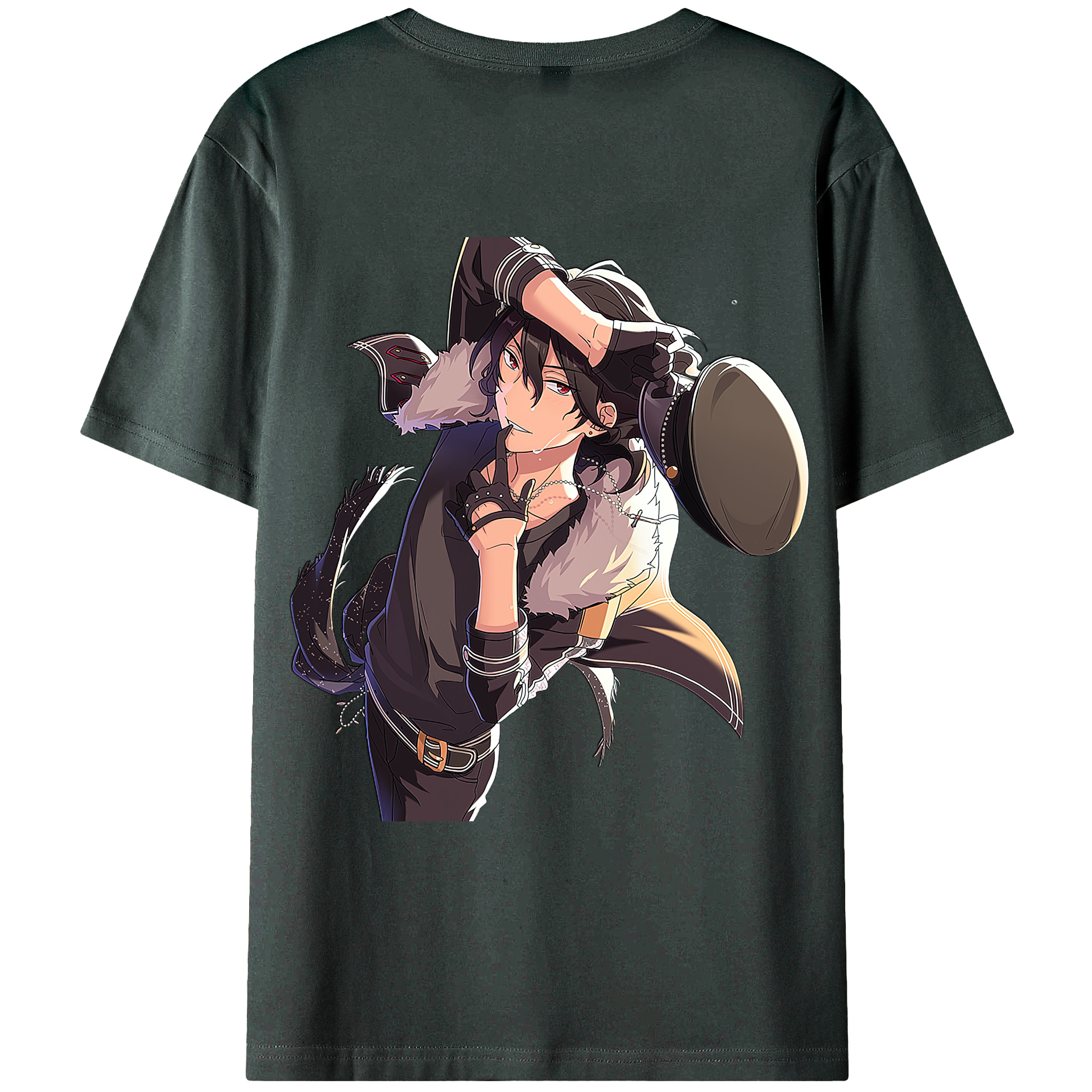 （画像用） あんさんぶるスターズ! Ensemble Stars 綿100％ メンズ半袖Tシャツ（バックプリント） 通気性